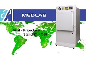 Priorclave Highlights Versatile Front-loading Autoclave at Medlab