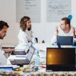 the project teams discuss their approaches