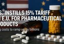 US Levies 15% Tariff on EU for Pharmaceutical Products