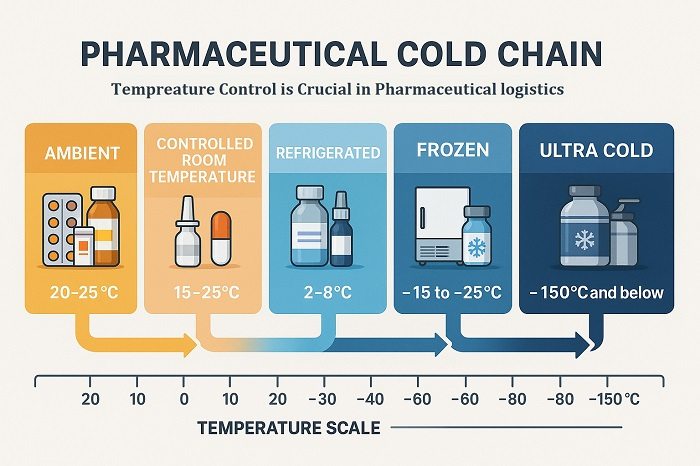 Temperature classification zones for pharmaceutical cold chain management
