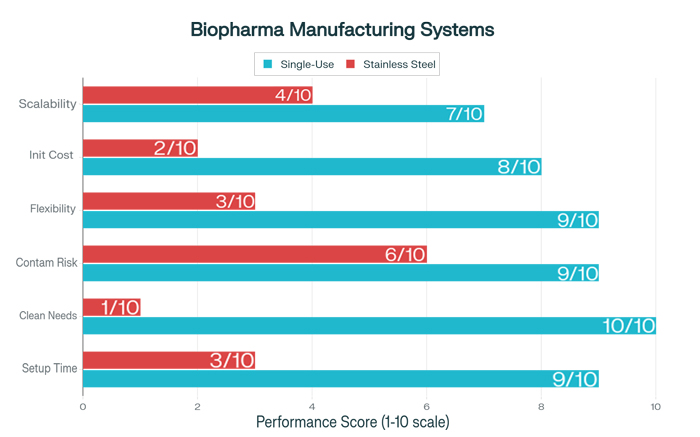 Traditional Stainless Steel vs Single-Use Systems in Biopharma Manufacturing