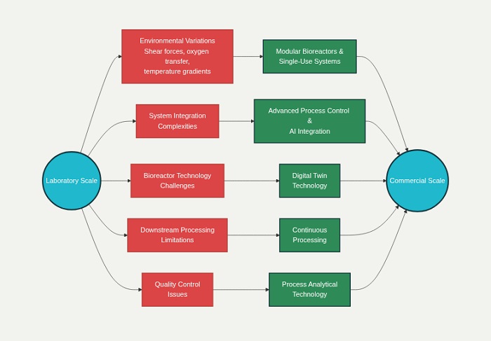 Scale-Up Bottlenecks in Cell Culture and Downstream Processing: Challenges and Solutions