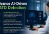 Sanofi Partners with Pangaea for AI-Driven AATD Detection Banner showcasing AI-driven AATD detection; doctor uses a computer monitor displaying a lungs diagram with three bullet features on the left side.