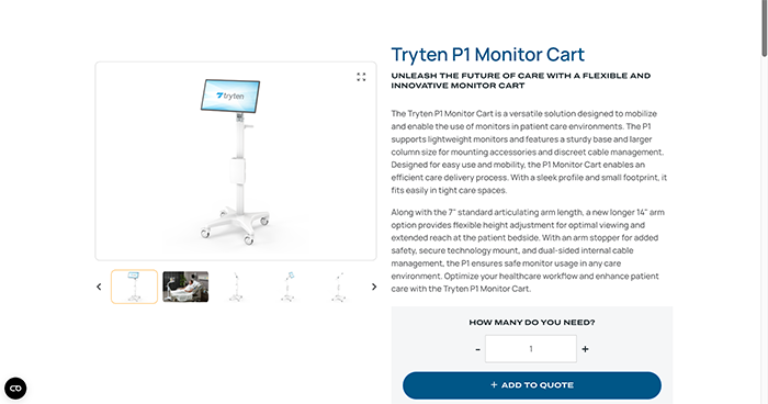 Tryten P1 Monitor Cart