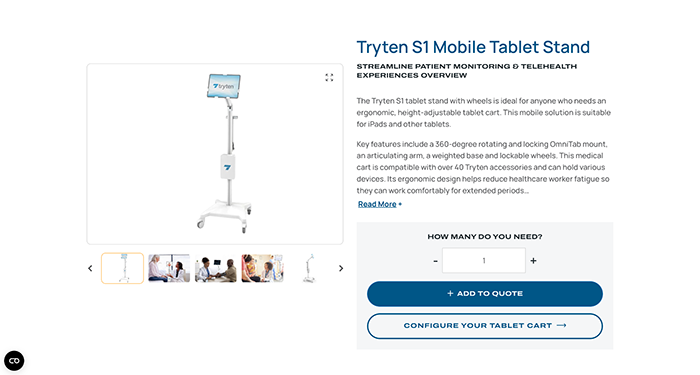 Tryten S1 Tablet Cart
