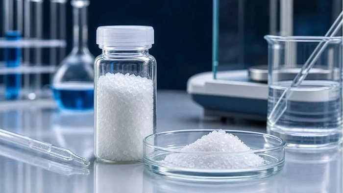 High-purity rubidium chloride crystalline material and solution-preparation equipment.