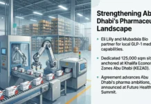 Eli Lilly and Mubadala Bio Sign Abu Dhabi GLP-1 Packaging Agreement Eli Lilly and Mubadala Bio Sign Abu Dhabi GLP-1 Packaging Agreement