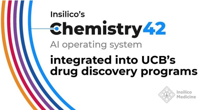 Insilicos Chemistry42 AI system integrated into UCBs drug discovery programs 