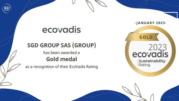 SGD Pharma achieves prestigious gold EcoVadis Sustainability Rating
