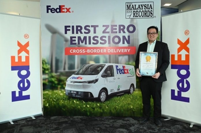 FedEx Sets Record for the Company's First Cross-Border Delivery from Malaysia to Singapore with an Electric Vehicle